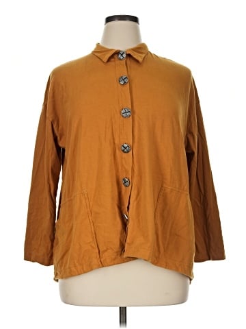 Neon Buddha 3/4 Sleeve Button-Down Shirt (view 1)