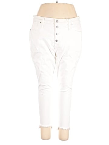 Madewell Petite 10" High-Rise Skinny Jeans in Pure White: Step-Hem Edition (view 1)