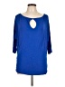Arden B. Blue 3/4 Sleeve Top Size L - photo 1
