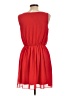 BCX 100% Polyester Solid Red Casual Dress Size L - photo 2