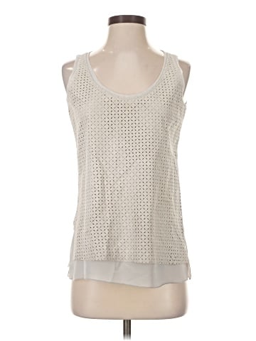 Ecru Sleeveless T-Shirt (view 1)