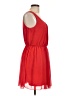 BCX 100% Polyester Solid Red Casual Dress Size L - photo 4