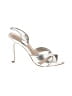 Steve Madden 100% Leather Metallic Silver Sandals Size 6 - photo 1
