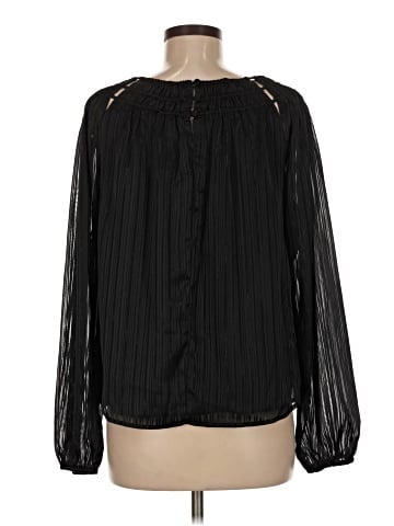 Aqua Long Sleeve Blouse (view 2)