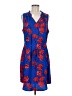 41Hawthorn 100% Polyester Print Blue Casual Dress Size M - photo 1