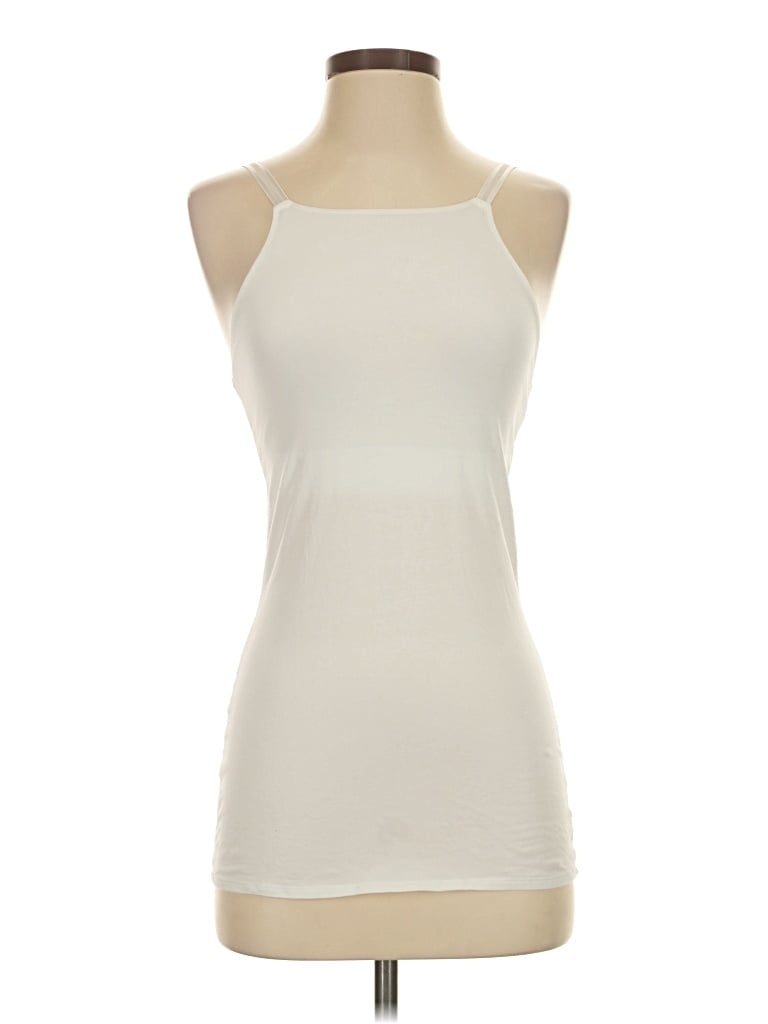 Pre-owned Jockey Tank Top Ivory Halter Neckline Tops