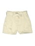 Express 100% Polyester Solid Ivory Khaki Shorts Size 4 - photo 1