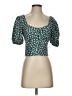 Free People Green Short Sleeve Top Size S - photo 1