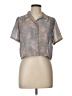 Unbranded Metallic Silver Short Sleeve Blouse Size 11 - photo 1