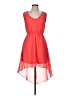 XXI 100% Polyester Solid Red Orange Casual Dress Size M - photo 1