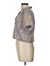 Unbranded Metallic Silver Short Sleeve Blouse Size 11 - photo 5