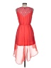 XXI 100% Polyester Solid Red Orange Casual Dress Size M - photo 2