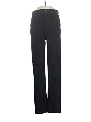 Madewell Tall Stovepipe Jeans in Black Rinse Wash (view 1)