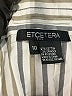 Etcetera Stripes Silver Sleeveless Button-Down Shirt Size 10 - photo 7