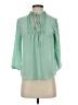 E&M Collection 100% Polyester Green 3/4 Sleeve Blouse Size S - photo 1