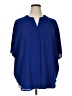 Chico's 100% Polyester Blue 3/4 Sleeve Blouse Size XL (3) - photo 1