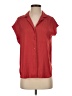 RE/DONE 100% Polyester Red Short Sleeve Blouse Size S - photo 1