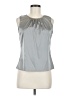 Calvin Klein Metallic Silver Sleeveless Blouse Size M (petite) - photo 1