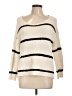 BB Dakota Stripes Ivory Pullover Sweater Size L - photo 1