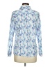 Talbots 100% Cotton Print Blue Long Sleeve Button-Down Shirt Size M - photo 2
