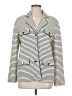 Chico's Stripes Ivory Blazer Size Med (1) - photo 1