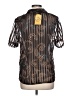 Amanda 100% Polyester Black Short Sleeve Blouse Size L - photo 2