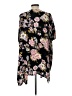 Angie 100% Rayon Floral Multi Color Black Kimono Size L - photo 2