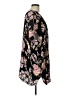 Angie 100% Rayon Floral Multi Color Black Kimono Size L - photo 4