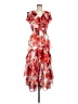 Taylor 100% Polyester Floral Red Cocktail Dress Size 6 - photo 1
