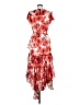 Taylor 100% Polyester Floral Red Cocktail Dress Size 6 - photo 2
