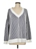 Gilli Stripes Silver Pullover Sweater Size M - photo 1