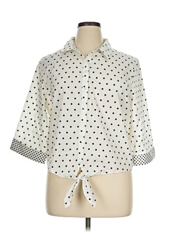 Banana Republic Factory Store 3/4 Sleeve Button-Down Shirt (view 1)