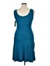 Siena Studio Chevron-herringbone Blue Casual Dress Size 14 - photo 2