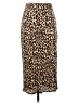 Renee C. 100% Polyester Animal Print Brown Casual Skirt Size XS - photo 1