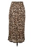 Renee C. 100% Polyester Animal Print Brown Casual Skirt Size XS - photo 2