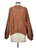 Pol 100% Polyester Brown Turtleneck Sweater Size S - photo 1