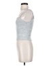 Line & Dot Silver Sleeveless Top Size S - photo 5