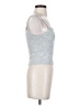 Line & Dot Silver Sleeveless Top Size S - photo 4