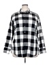 Lane Bryant Checkered-gingham Gray Long Sleeve Button-Down Shirt Size 20 - photo 1