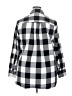 Lane Bryant Checkered-gingham Gray Long Sleeve Button-Down Shirt Size 20 - photo 2