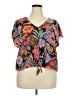 Torrid Black Short Sleeve Blouse Size 2X Plus (2) - photo 1