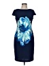 AGB Graphic Blue Cocktail Dress Size 8 - photo 1