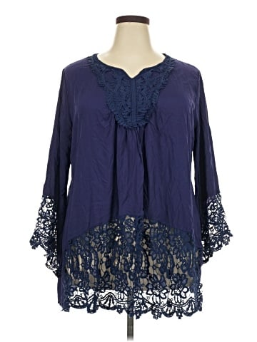 Meaneor 3/4 Sleeve Blouse (view 1)