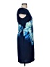 AGB Graphic Blue Cocktail Dress Size 8 - photo 4