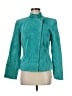 Alfani 100% Leather Teal Leather Jacket Size M - photo 1