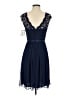 David's Bridal 100% Polyester Blue Cocktail Dress Size 4 - photo 2