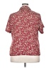 Notations 100% Polyester Floral Burgundy Short Sleeve Blouse Size 2X - photo 2