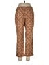 Lands' End Paisley Brown Casual Pants Size 10 - photo 1