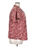Notations 100% Polyester Floral Burgundy Short Sleeve Blouse Size 2X - photo 4