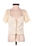 Lulus 100% Polyester Ivory Short Sleeve Blouse Size XS - photo 1
